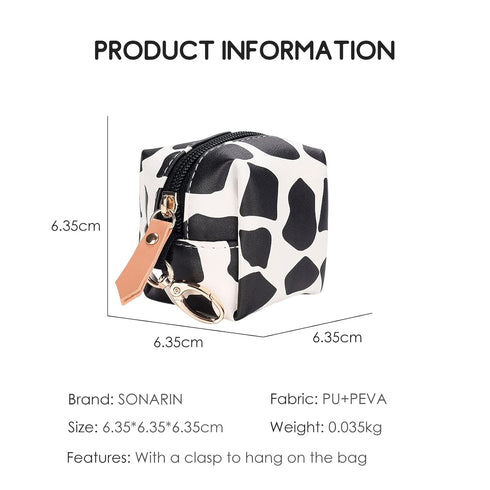 SONARIN Dummy 2 Portable Pacifier Holder Case with Clasp for Diaper Bags,PU Baby Case Soother Pod Pacifier Case