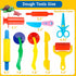 Kit,9 Set Dough Tool Pcs Basic Clay and Dough Tools Starter for Kids Includes Cutters Roller, Rolling Pins, Safety