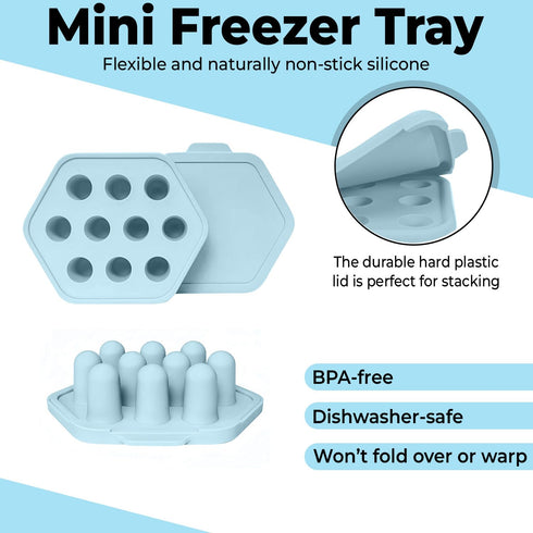 Generic 2 Infant Food Feeder & Silicone Freezer Tray Combo | Size Silicone Baby Fruit Feeders | Weaning Feeder |