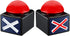 2 Pieces Game Show Button Box with Lights and Alarms for Trivia Quiz Master