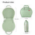 Compact Waterproof Leather Diaper Changing Pad - Green