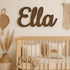 Pabawa Name Sign for Nursery Wooden Name Plaque Baby Girl Wall Decor Boys Room Nameplate Birthday Laser Cut Letters