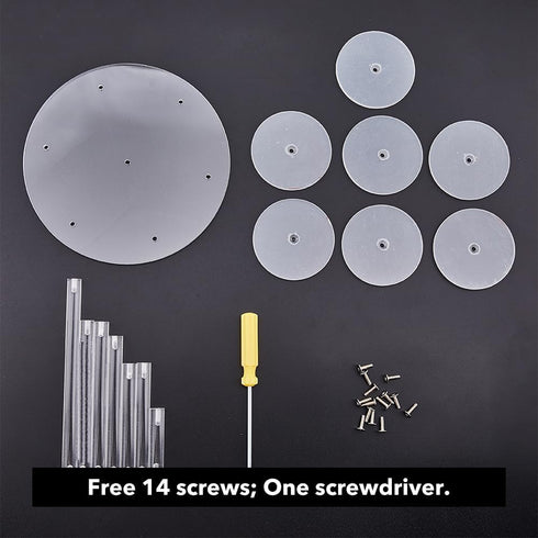 7-Tier Action Figure Stand - Clear Acrylic Riser Round Display Stand for Collection Organizer, Figures, Collectibles,