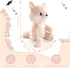 Furvana 10 Fox Stuffed Animal, Adorable Toy Fox Plush for Kids Boys Girls Birthday Nursery Bedtime Gift, Pink