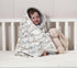 2Pcs 30''X40'' Cozy CREVENT Cute Fluffy Warm Baby Blankets for Infants Toddlers' Bedding Crib Cot Stroller - Grey Cloud