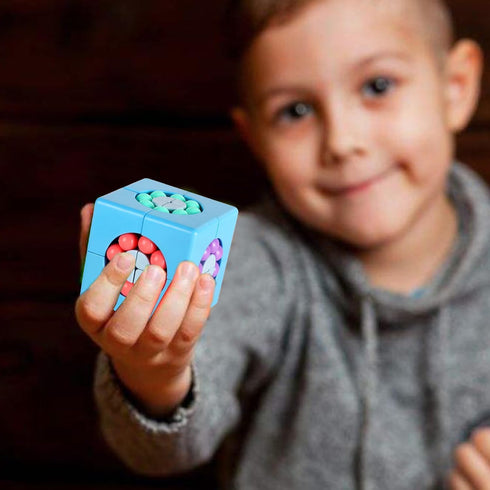 YUDANSI Magic Bean Puzzle Toy, Rotating Cube Educational Puzzle, Brain Teaser Game for Kids
