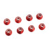 8PCS M4 Lock Nuts Flange, Aluminum Self-Tightening Wheel Hardware for Axial HPI TLR ECX RC Car Vehicles, Red
