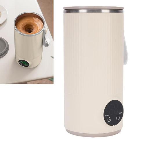 Gonetre 6 Settings 6000mAh Portable Bottle Warmer Mixer Electric Milk Coffee Frother with Temperature Battery