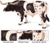 Flormoon Realistic Texas Longhorn Bull Animal Figures, Plastic Early Educational Toys Cupcake Topper for Kids