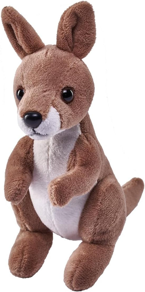 Wild Republic Pocketkins Eco Kangaroo, Stuffed Animal, 5 Inches, Plush Toy, Made from Recycled Materials, Eco Friendly