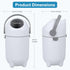 GIFZES 15L Odor Proof Diaper Pail, Large Capacity Portable Plastic Trash Can, Airtight Diaper Disposal Bin