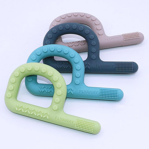 Sensory Chew Toys for Autistic Children 4 Pack, P Shape Necklaces for Kids and Adults with ADHD, Silicone Teething