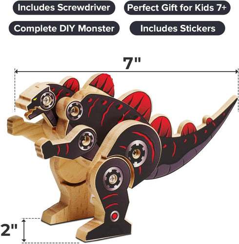 7-12 1) Little Jupiter DIY Wooden Kit with Stickers - Japanese Monster for Yrs - Woodworking Kits - Wood Crafts