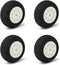 Yinpecly RC Car Wheel 40mm Dia Sponge Tires Set for DIY RC Car, Truck, Boat, Helicopter Model, White and Black 4PCS