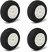Yinpecly RC Car Wheel 40mm Dia Sponge Tires Set for DIY RC Car, Truck, Boat, Helicopter Model, White and Black 4PCS