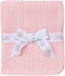 Little Me Baby Girls' Pink Cable Knit Swaddling Receiving Blanket by Little Me