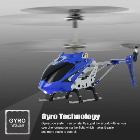 S107/S107G 3CH 3.5 Cheerwing Phantom Channel Mini RC Helicopter with Gyro Blue