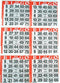 6 on Orange Bingo Paper Cards - 500 Sheets - 3000 Cards