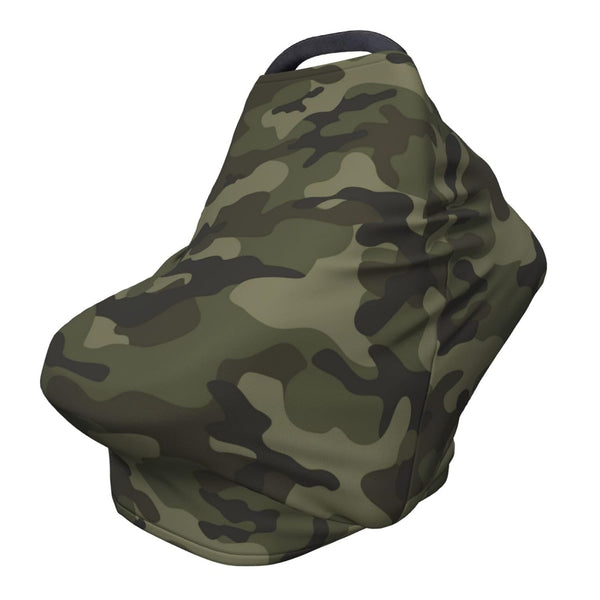 Schgap Green Camouflage Car Seat Cover Canopy for Babies, Nursing Cover Breastfeeding Baby