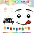 Building Blocks Cake Topper, 3D Print Character Face Design Star Flag Banners Bunting Banner Party Supplies for Boys