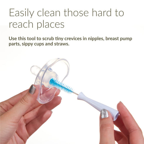 2-Piece Set Kiinde Twist Pouch Baby Bottle Nipple Brush for All Brands/Parts