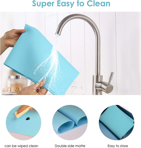 Extra Large Silicone Mats, Food Grade Thick Silicone Pad for Crafts, Kids Placemat, Kitchen Counter Mat for Baking