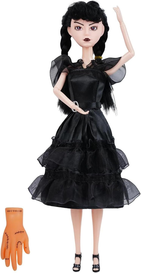 11.5 inch Black Doll with Gift Box, Black Dress, High Heels, and Hair, Perfect Gift for Girls & Fans