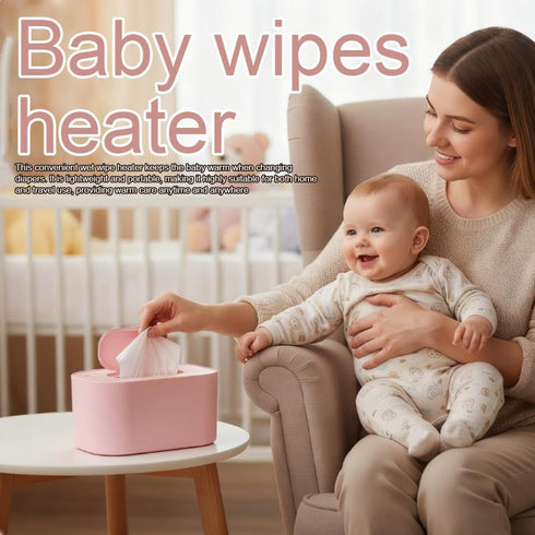 CTDWNT Portable Baby Wipe Warmer, Large Capacity Moist Wipe Dispenser with LED Display, Quiet & Even Heating, Diaper