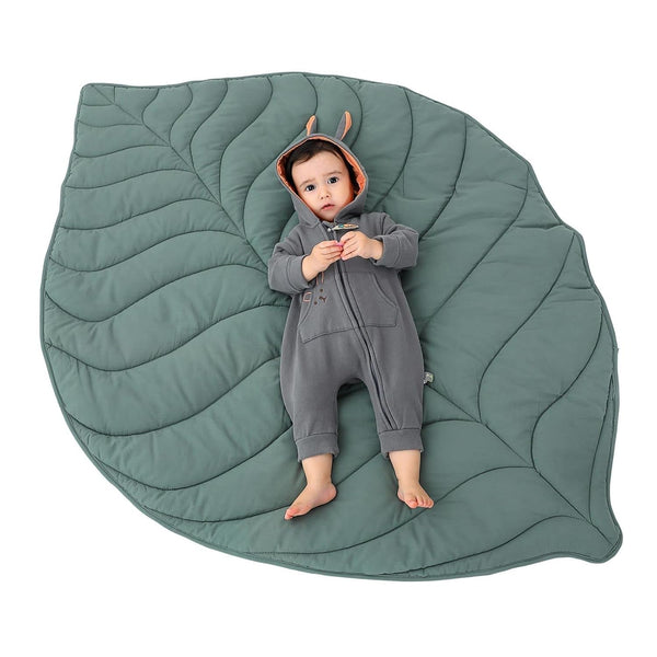 Letalong Leaf Nursery Rug, 56x43-Inch Machine Washable Baby Play Mat for Nursery