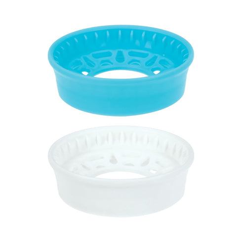 Nuby Wonder Cup with 360 Smart Edge Silicone Rim - 2-Pack, 7 oz - Red/Blue