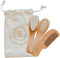 Everything Littles Wooden Baby Brush Set - 3 Pack | Massage Brush, Soft Goat