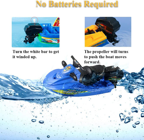 Set, Sailboat (Motorboat+Sailboat+Speed Wind-up Boat Bathtub Toy Funny Windup Speed Boat Bathtub Toy Jet Ski Clockwork
