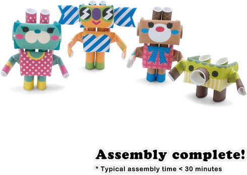 Sweets & Co. Photogenic Sisters - Japanese 3D Paper Puzzle DIY Robot Kit for Kids and Origami Kit for Adults