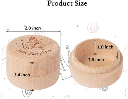 HDSUN 3d Tooth Fairy Box For Boys And Girls,Wooden Tooth Box Cute Tooth Storage Box Stores Lost Teeth For Kids Child