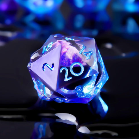 YEMEKO Dargon's Eye D20 Dice, Single Dragon Eye DND Dice with Resin Sharp Edge, 22Mm Handmade Polyhedral