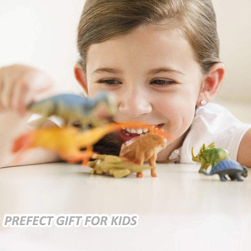 OuMuaMua Dinosaur Toys, Mini Figure Set Including T-rex and Stegosaurus, 78 Pack for Kids