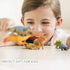 OuMuaMua Dinosaur Toys, Mini Figure Set Including T-rex and Stegosaurus, 78 Pack for Kids
