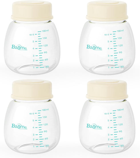 6oz Milk Storage Bottles, Compatible with Spectra Pumps, BPA-Free, Leak-Proof Design, Dual