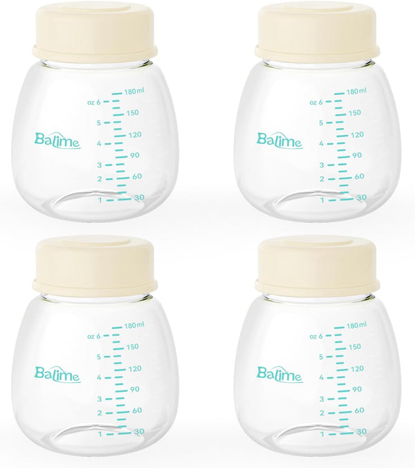 6oz Milk Storage Bottles, Compatible with Spectra Pumps, BPA-Free, Leak-Proof Design, Dual