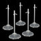Zilphoba 12-Pack Adjustable Doll Stands for 8-12 Inch Dolls, Clear Plastic, Hobby Figure