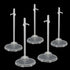Zilphoba 12-Pack Adjustable Doll Stands for 8-12 Inch Dolls, Clear Plastic, Hobby Figure