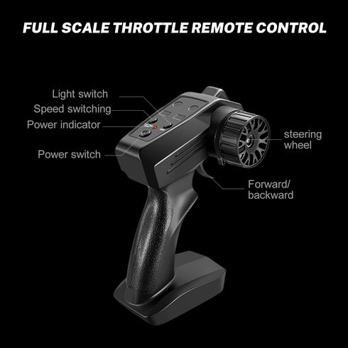 ACAMMZAR 1:16 RC Drift Car, 25KM/H 4WD High Speed Remote Control Cars for Kids, with LED Lights, Two Batteries