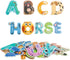 Jumbo Magnetic Letters Colorful ABC Alphabet Animal Shape Toys - Large Uppercase Refrigerator Fridge Magnets, Preschool