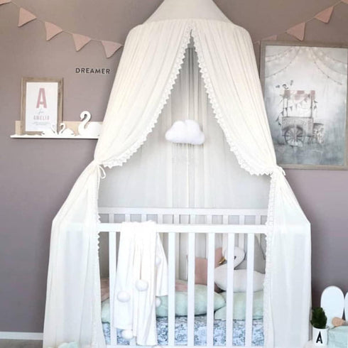 THREENTDAY LImiLI Bed Canopy for Girls and Kids Hanging Mosquito Net for Baby Crib Nook Castle Game Tent Nursery Play