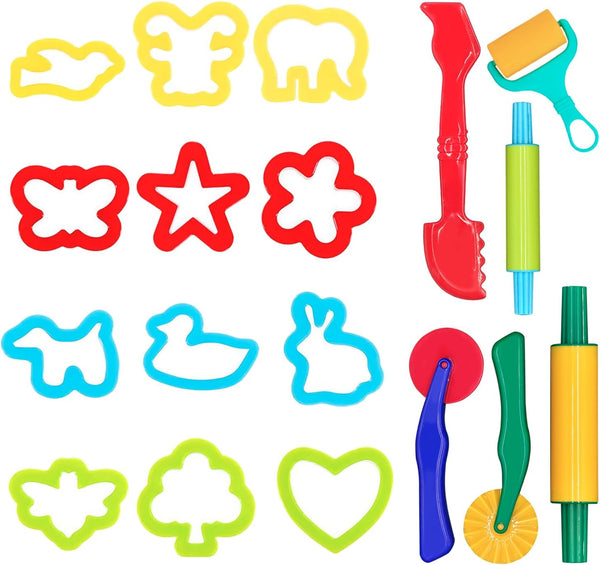 Clay and Play Dough Tools Six Piece Set, Ages 3 & Up (18 pcs)