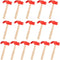 Deekin 16 Pcs Wooden Hammer Toys Red Simulation Peg Hammers Maintenance Toy