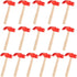 Deekin 16 Pcs Wooden Hammer Toys Red Simulation Peg Hammers Maintenance Toy