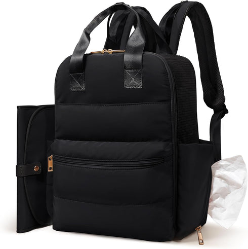 MOMINSIDE Diaper Bag Backpack - Baby Essentials Travel Tote - Baby Diaper