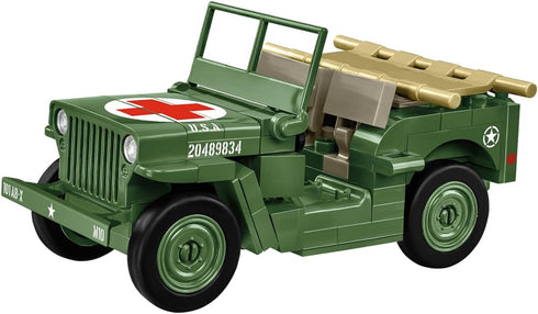 COBI Historical Collection WWII Jeep Willys MB Medical Vehicle Building Set, 130