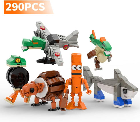 WDYTWFA Set 290PCS 6-in-1 6+, Brainrot Building Blocks brainrot Toys, STEM Construction Toys for Ages DIY Creative